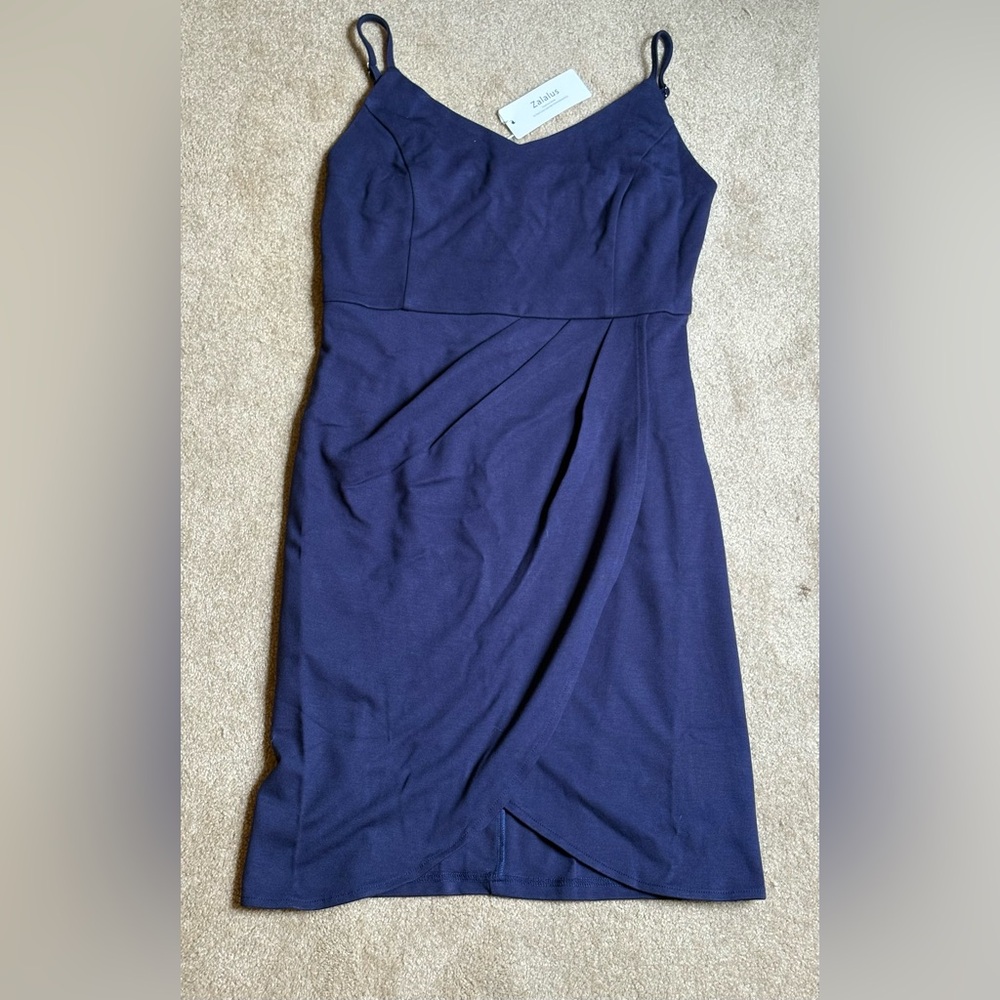 Navy Blue Sleeveless Body-con Mini Dress
